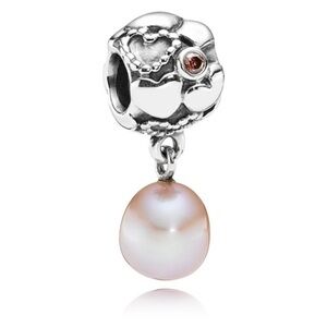 Pandora Heart Charm with Pearl